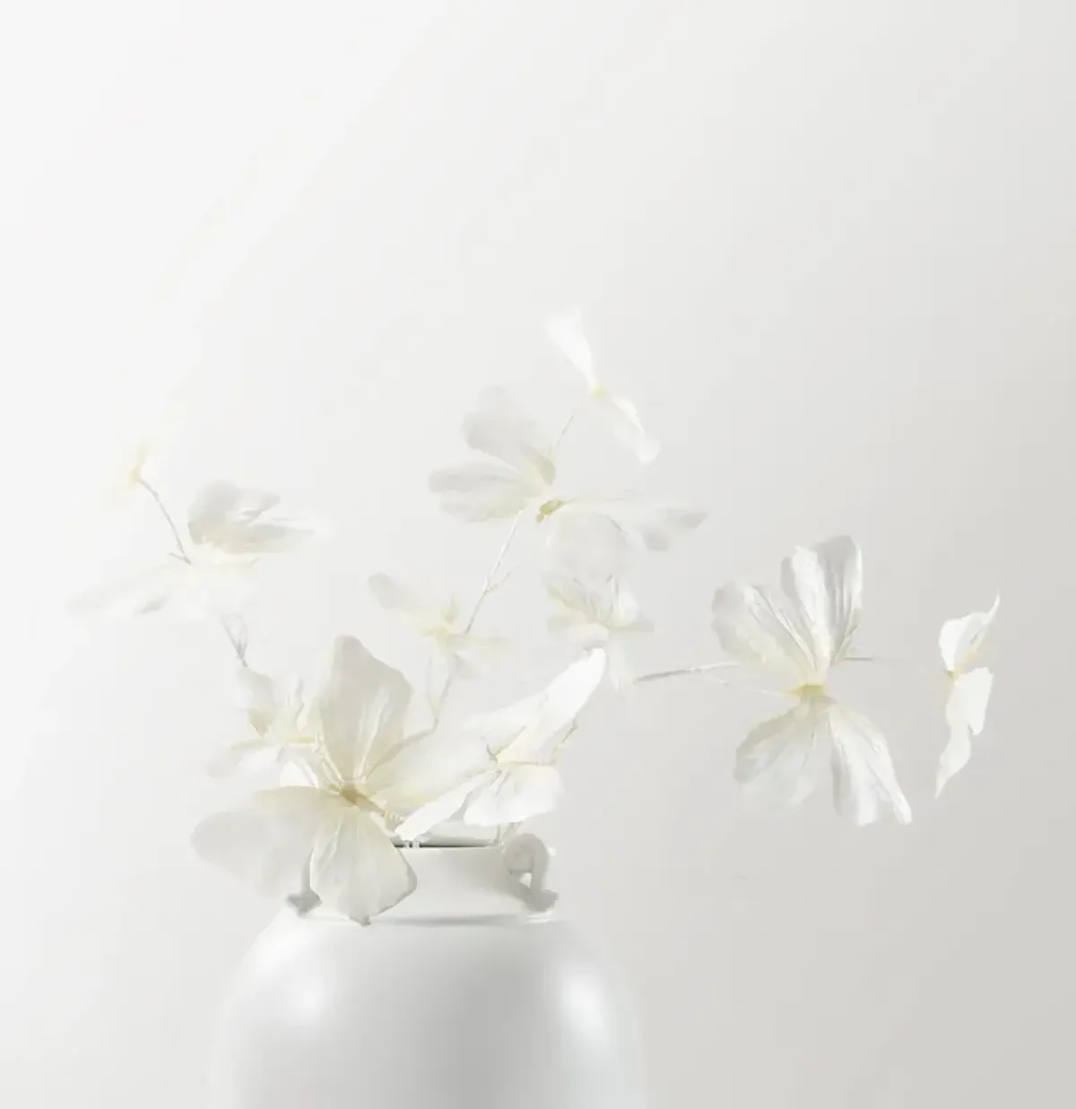 Butterfly Spray Ivory 29" - Set of 3