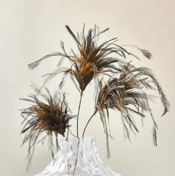 Dark Brown Feather Pick 23.5" - Set of 3