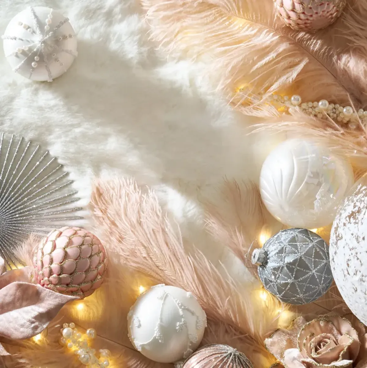 Geometric Glitter Ornament - Set of 4