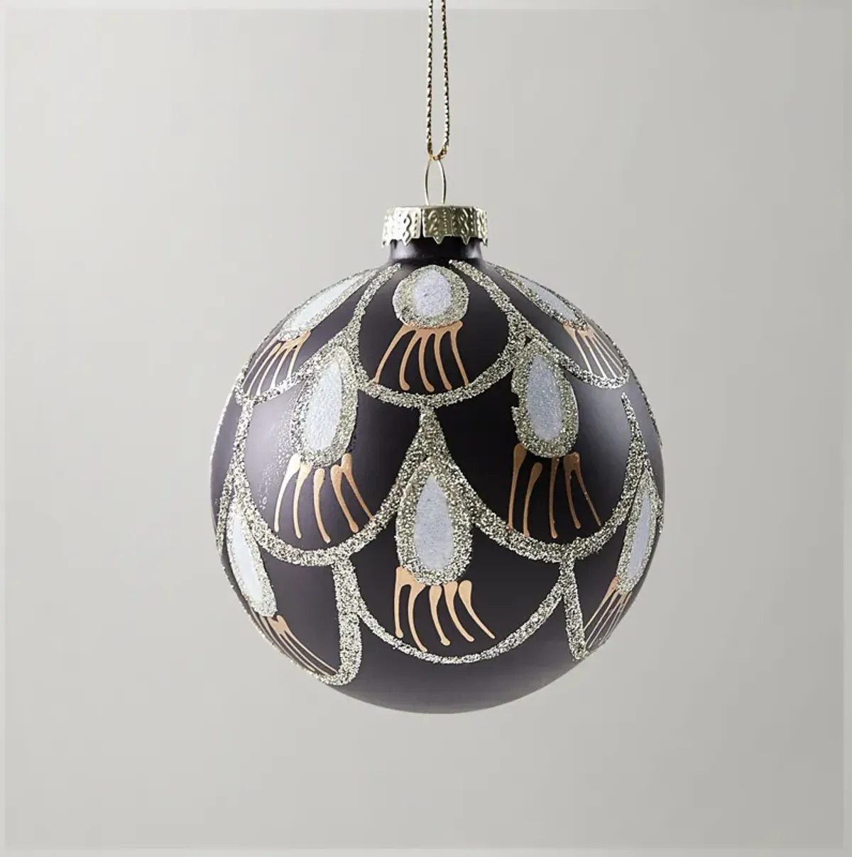 Balck Deco Ornament- Set of 4