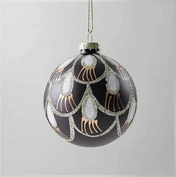 Balck Deco Ornament- Set of 4