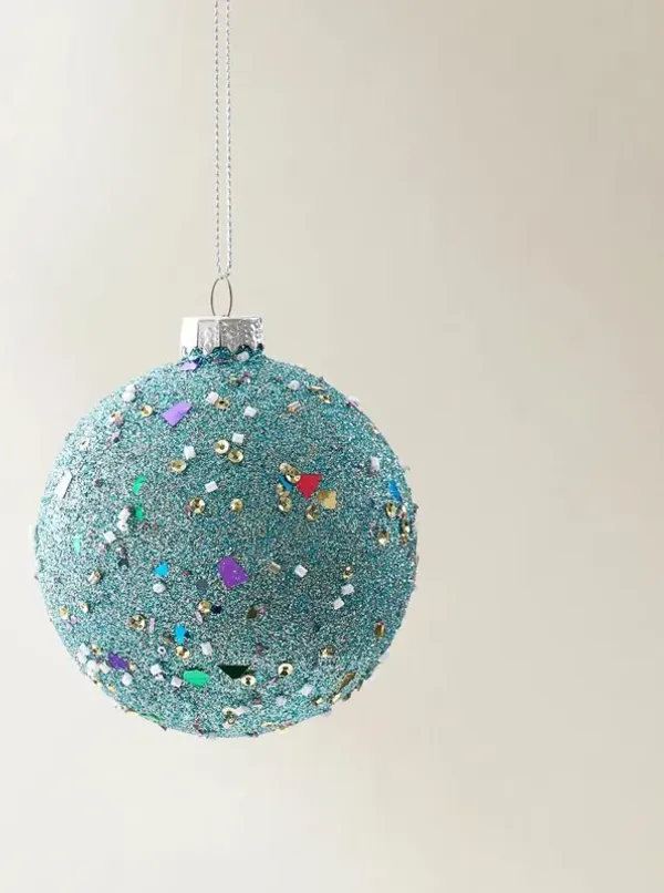Confetti Glitter Ornament - Set of 6