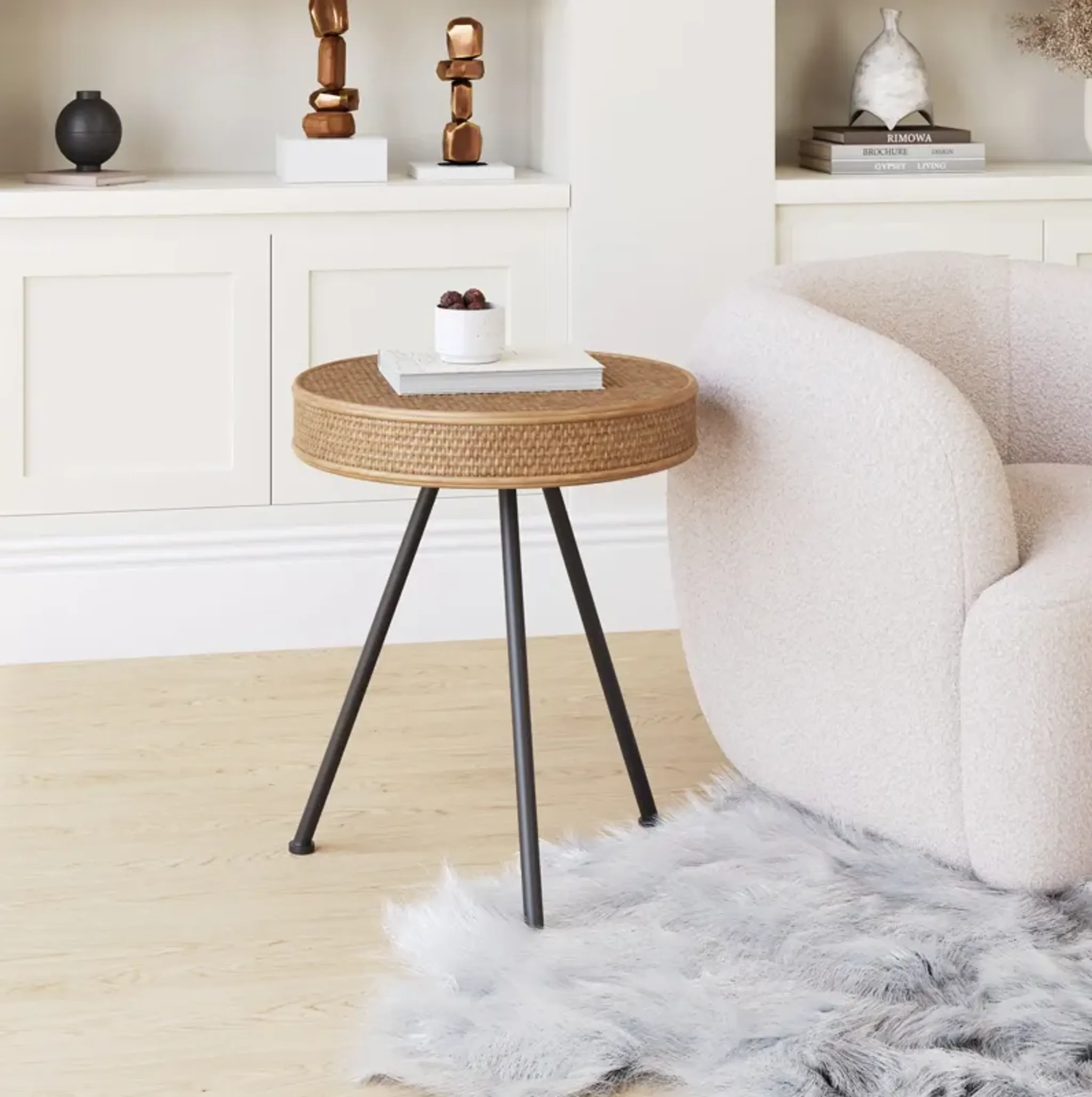 Stuart Side Table Natural Zuo Modern | Furniture.com