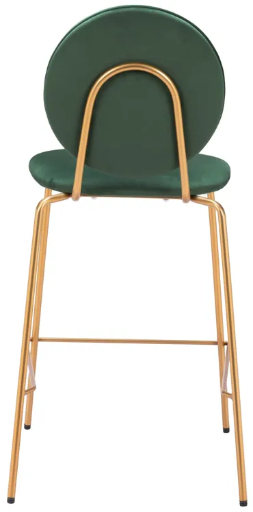 Odessa Counter Stool (Set of 2) Green & Gold
