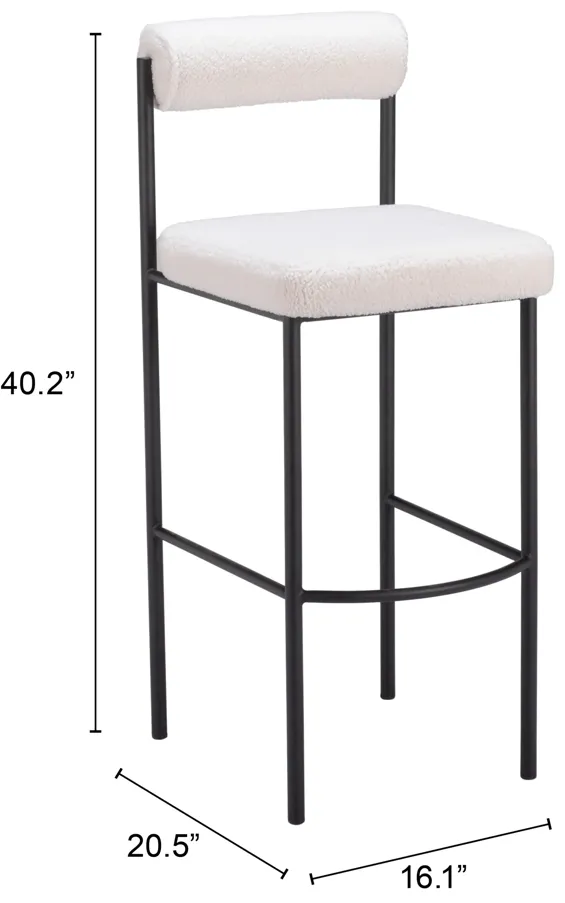 Livorno Barstool (Set of 2) Ivory