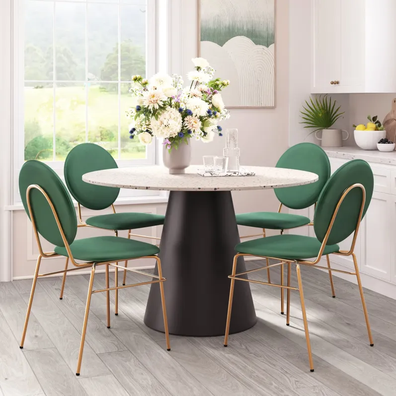 Jorf Dining Table Beige & Bronze