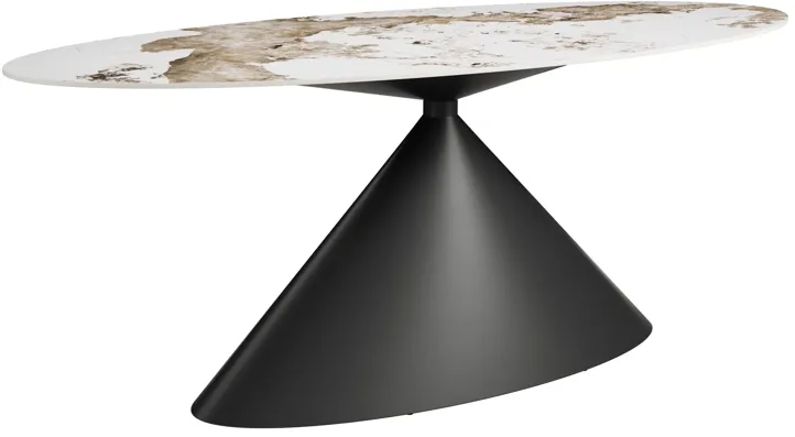 Armana Dining Table White & Brown