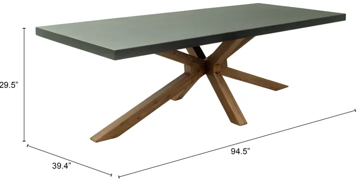 Suan Rectangular Dining Table Gray