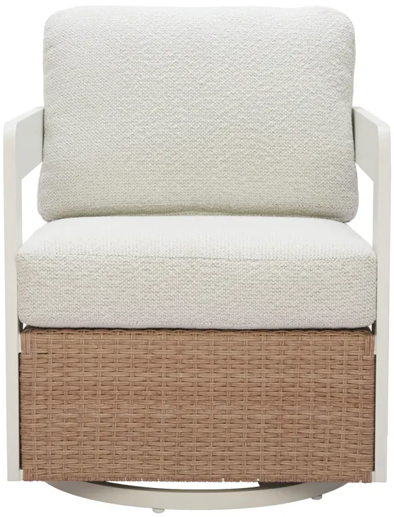 Gelo Swivel Chair White & Brown
